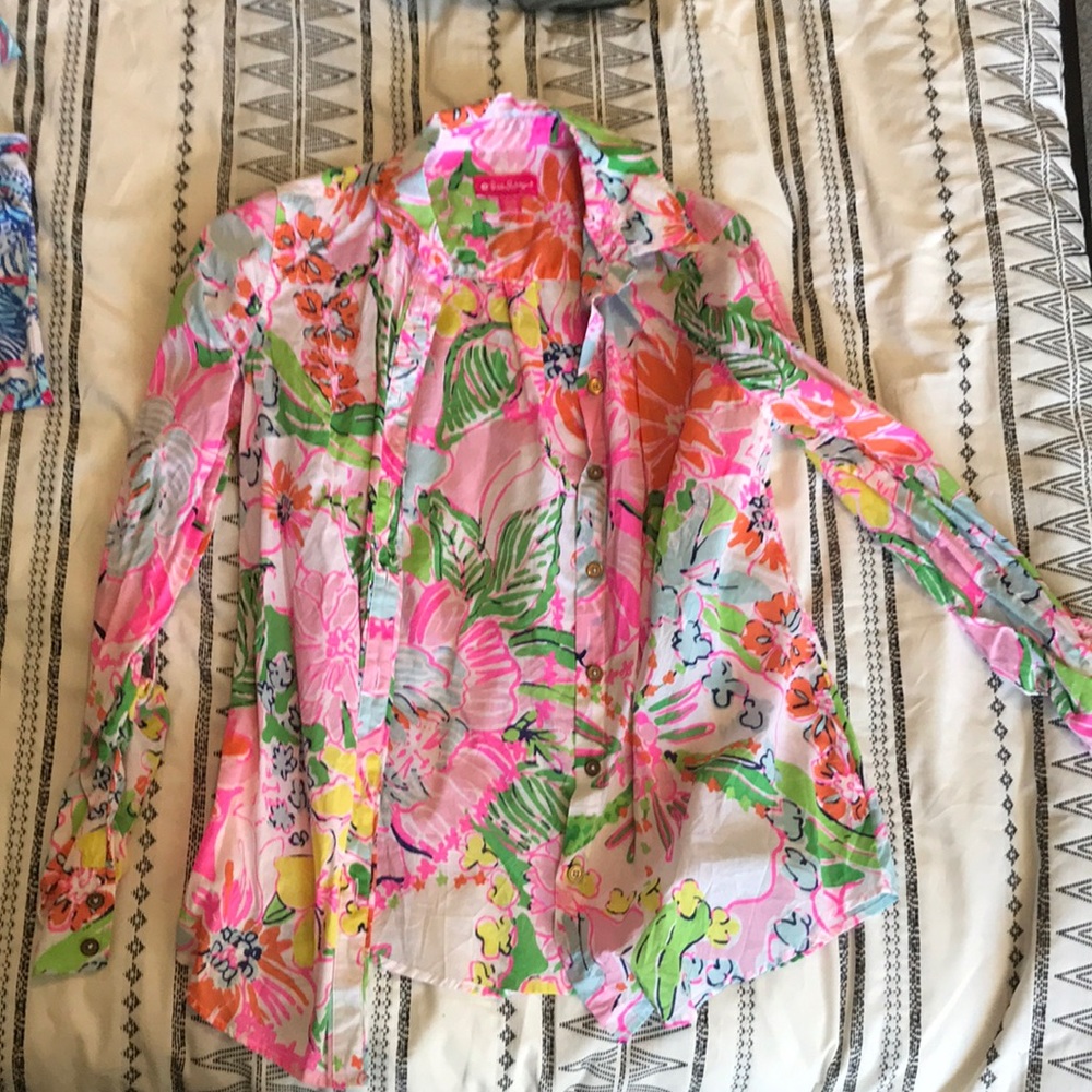 Lilly Pulitzer for Target, Nosey Posey Button Up